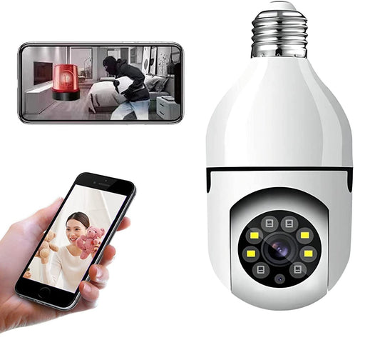 PTZ Bulb Camera Colour Vision 1080p App V380 pro