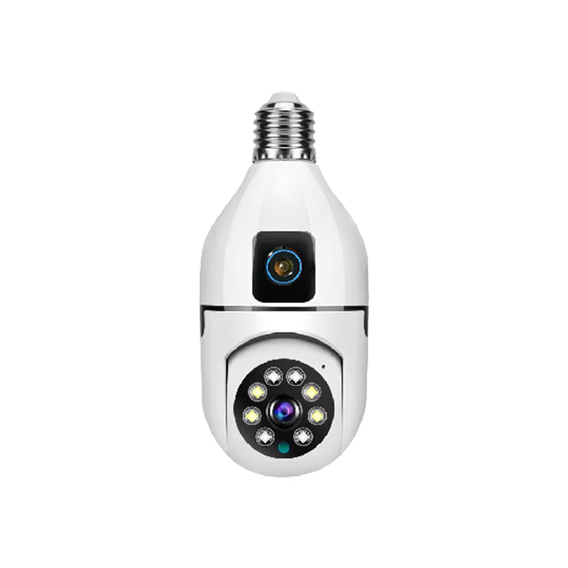 PTZ Bulb Camera Dual Lens full HD with Bulb E27 Socket v380 Pro