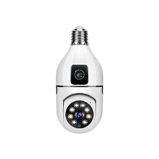 PTZ Bulb Camera Dual Lens full HD with Bulb E27 Socket v380 Pro