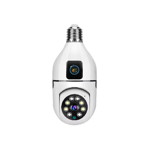 PTZ Bulb Camera Dual Lens full HD with Bulb E27 Socket v380 Pro